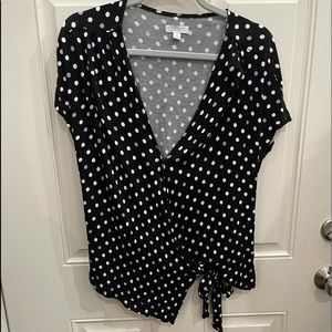 Fun surplice wrap top.